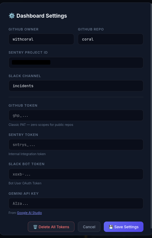 Settings Modal